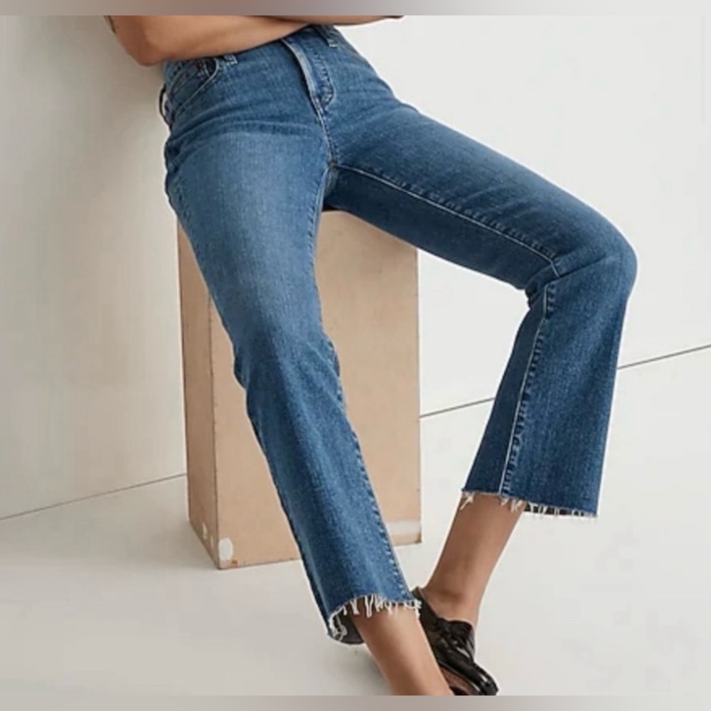 Madewell Jeans Mid-Rise Kick Out Flare Ankle Boho Cherryville Size 30 - Picture 3 of 11